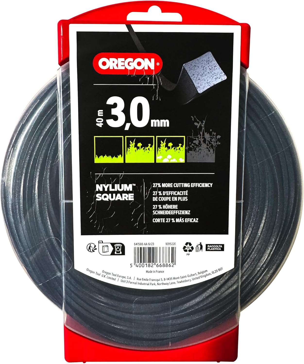 Oregon Square Nylium 109522E Heavy Duty Trimmer Line for Dry Vegetation On Rocky Ground