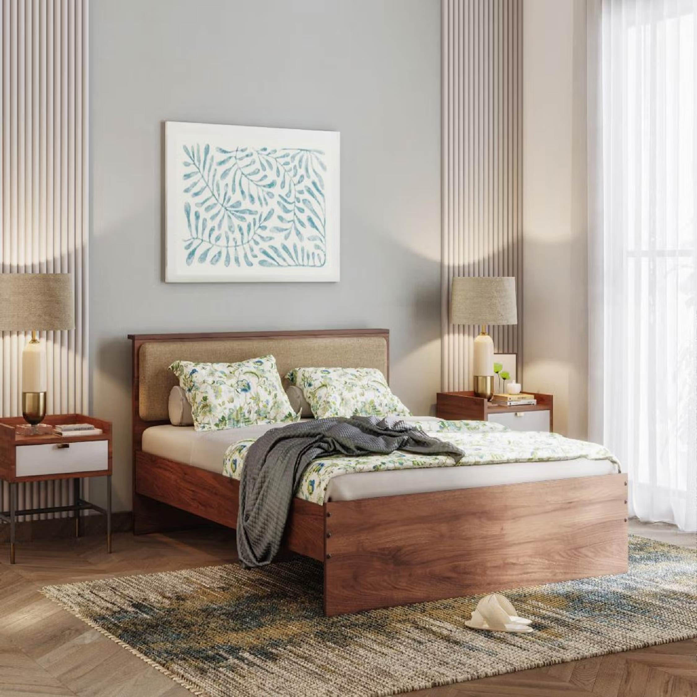 Wakefit Bed | 1 Yr Warranty | Bed Queen Size, Non-Storage with Foam-Cushioned Upholstery Headboard, Density: 680–750 kg/m³, Termite & Borer Resistant, Fits Mattresses Up to 8 Inches (Taurus78x60 - CW)-image-19