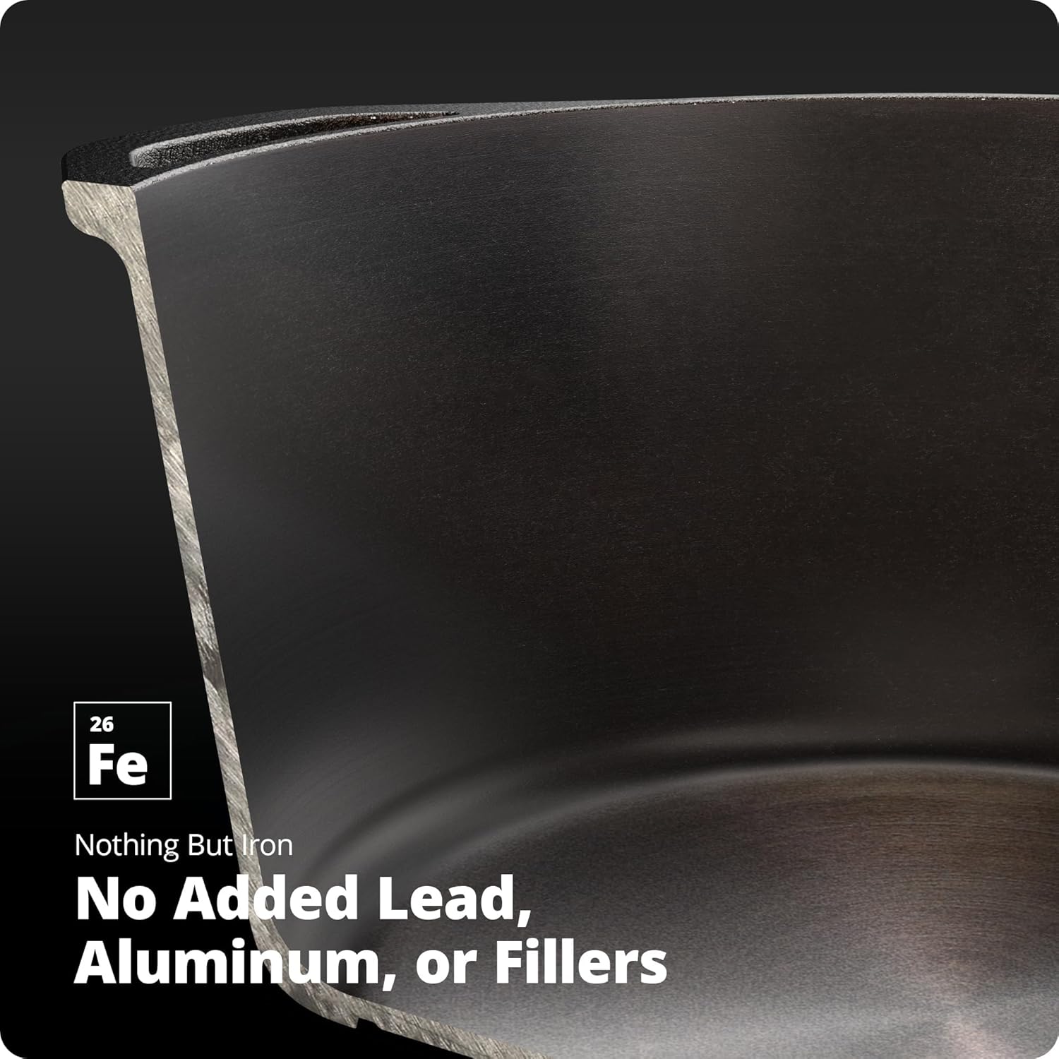 Greater Goods 5-Quart Cast Iron Dutch Oven Pot with Lid – Milled Smooth Cooking Surface, Organically Pre-Seasoned with Flaxseed Oil, Heavy-Duty Cast Iron with Dual Handles for Oven-to-Table Cooking