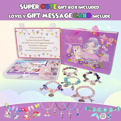 Miniatura 2 de Kit de fabricación de pulseras con dijes de alta calidad para niñas, 400 cuentas de piedra natural, suministros de fabricación de joyas, regalos