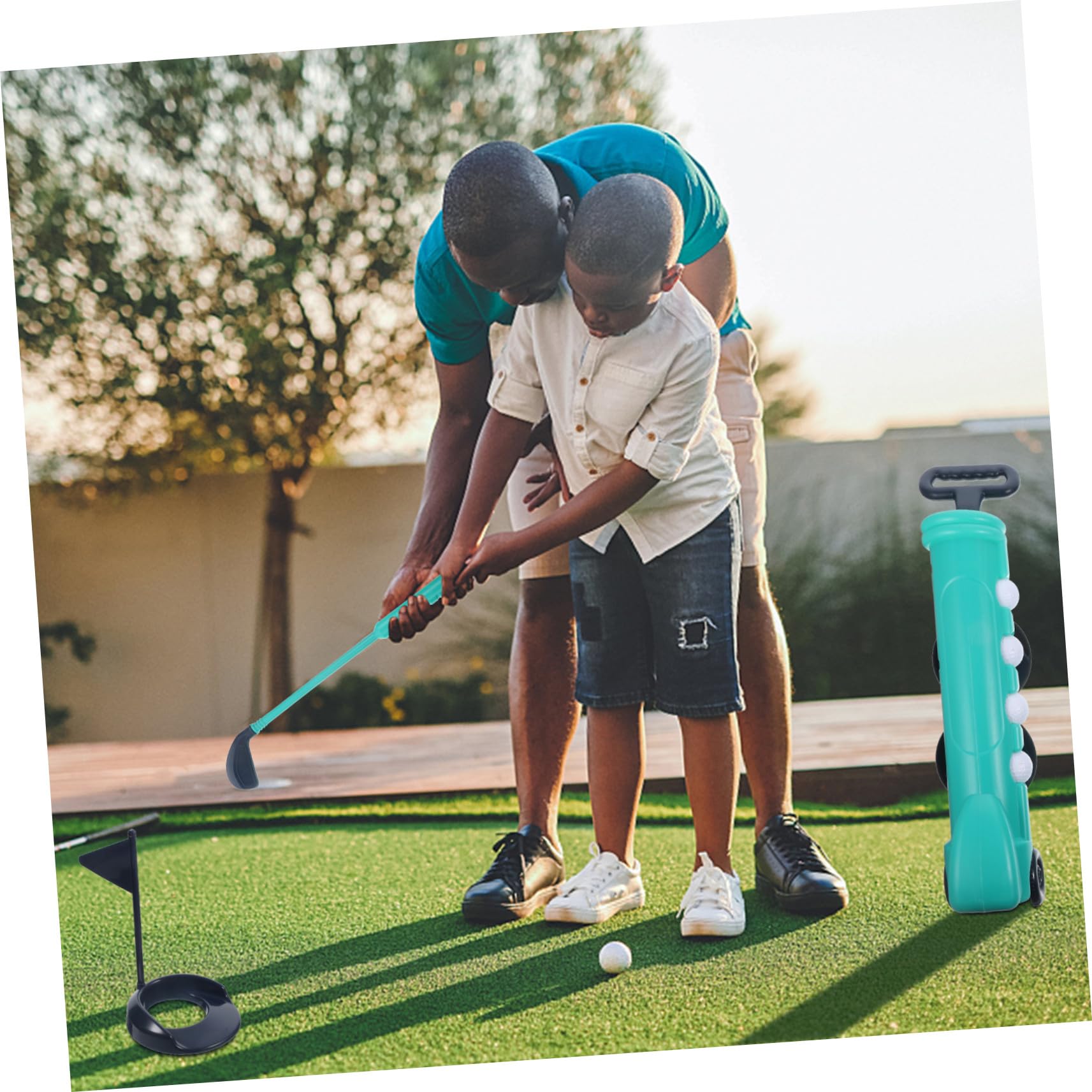Juego de Juguetes de Golf para Niños, 1 Set de Plástico Azul