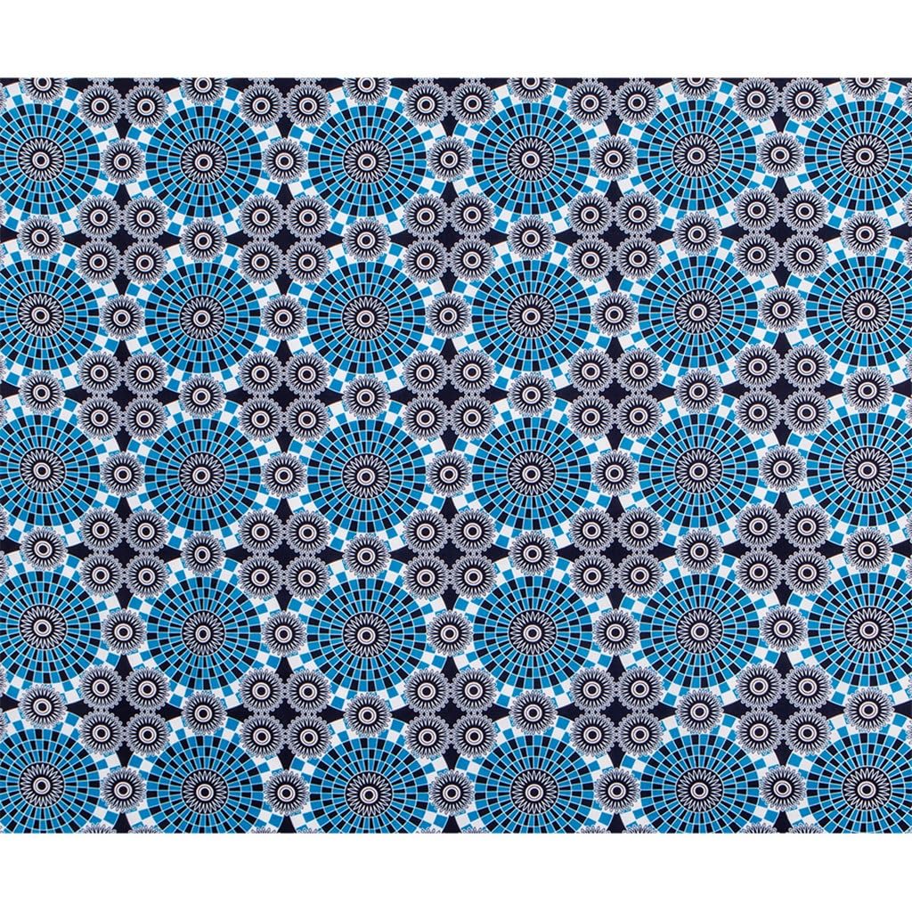 Tessuto africano con stampe geometriche fronte-retro stampato batik in stile nazionale africano in cotone