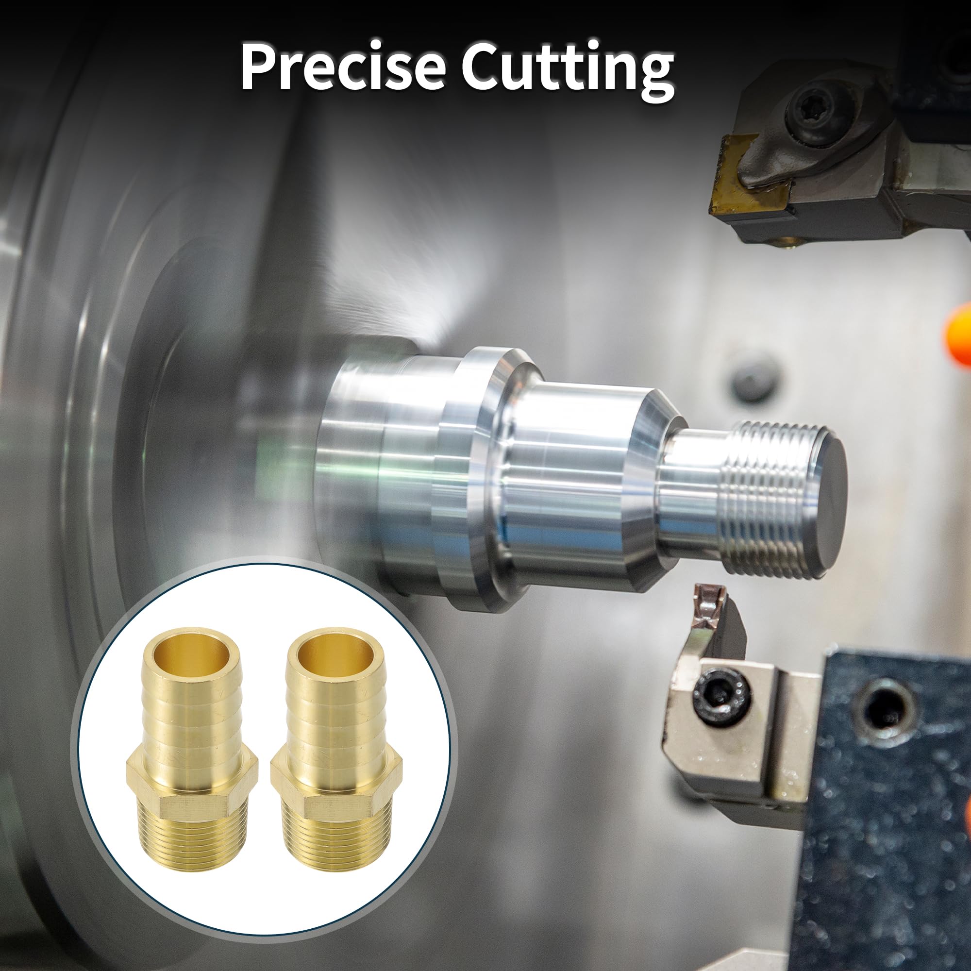 HEROFFIX Brass Hose Barb Fittings 7/8