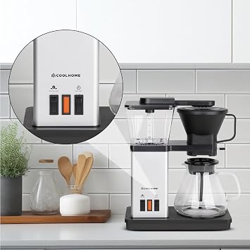 Masterbrew Kaffeemaschine - Filterkaffeemaschine - Mit Blooming funktion - Silber (Grau)