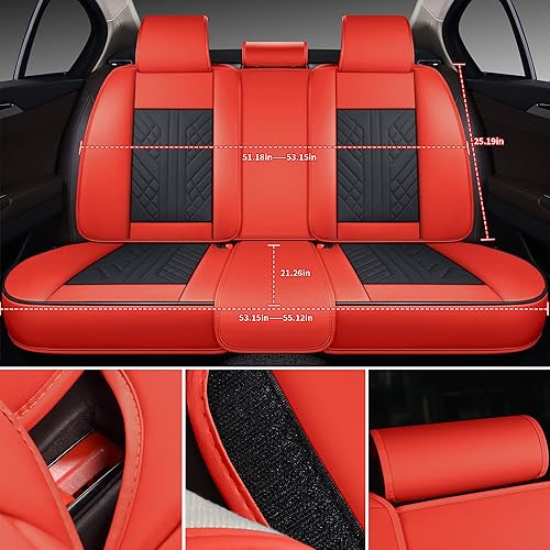 Miniatura 212 de GXT Bench Seat Cover, Premium Faux Leather Bench Seat Covers for Trucks - Universal Fit for Most Sedans SUV Pick-up Truck, Durable for Long Lasting