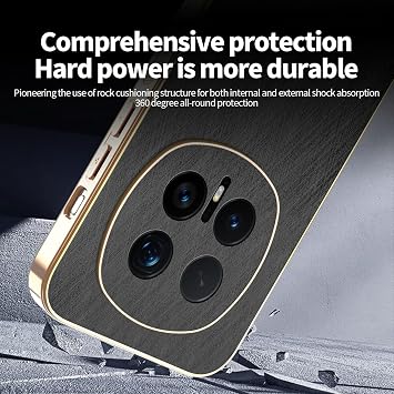 ILING Case for HONOR Magic 8 Pro 5G (Magic8 Pro), Unique Brushed Metal Design, Leather Skin Phone Case, Ultra-thin Soft Silicone TPU Bumper Shockproof Cover (Black)