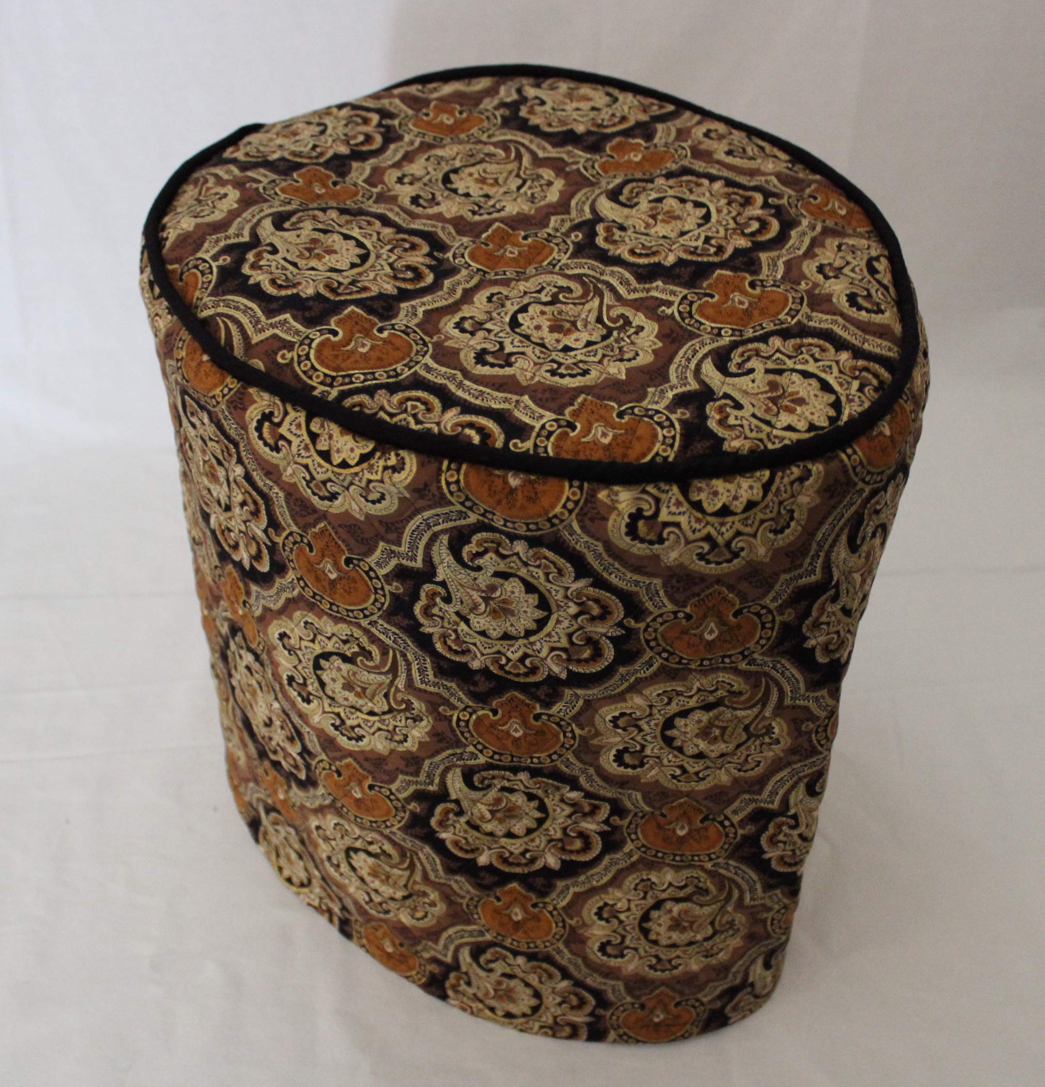 Simple Home Inspirations Quilted Cover Compatible with K Coffee Systems, Double Face Cotton Quilted, Black Paisley