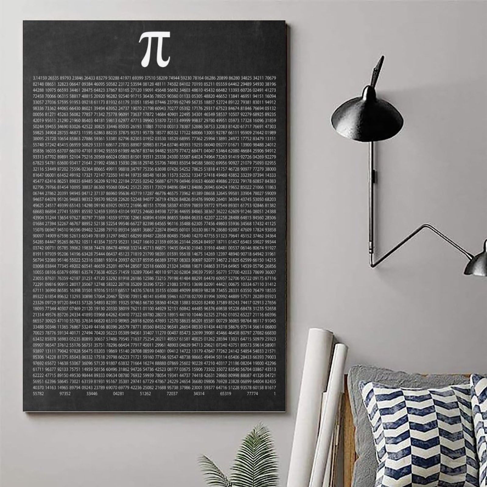 generisch 1000 Digits of PiModern Canvas Prints, Pinturas Decorativas Para Habitaciones de Niños o Niñas, Murales para Sala de Estar Y Pinturas con Motivos Festivales 24x36 Pulgadas