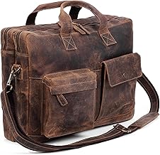 Leather briefcase 18 Inch Laptop Messenger Bags for Men and Women Best Office Briefcase Satchel Bag
