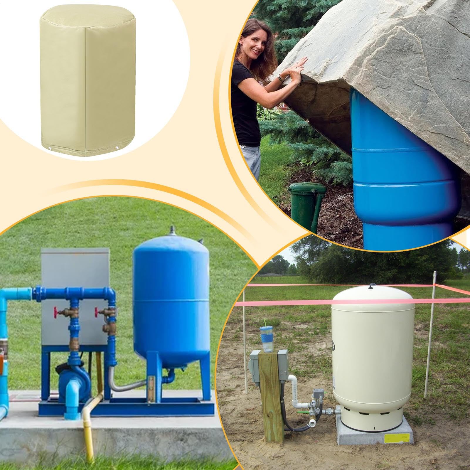 Para Bomba De Agua Exterior Protector Térmico Antihielo Exterior | Cubierta Para Tanque De Agua Protector Térmico Exterior Impermeable Aislado Reforzado Todoclima Nieve Jardín