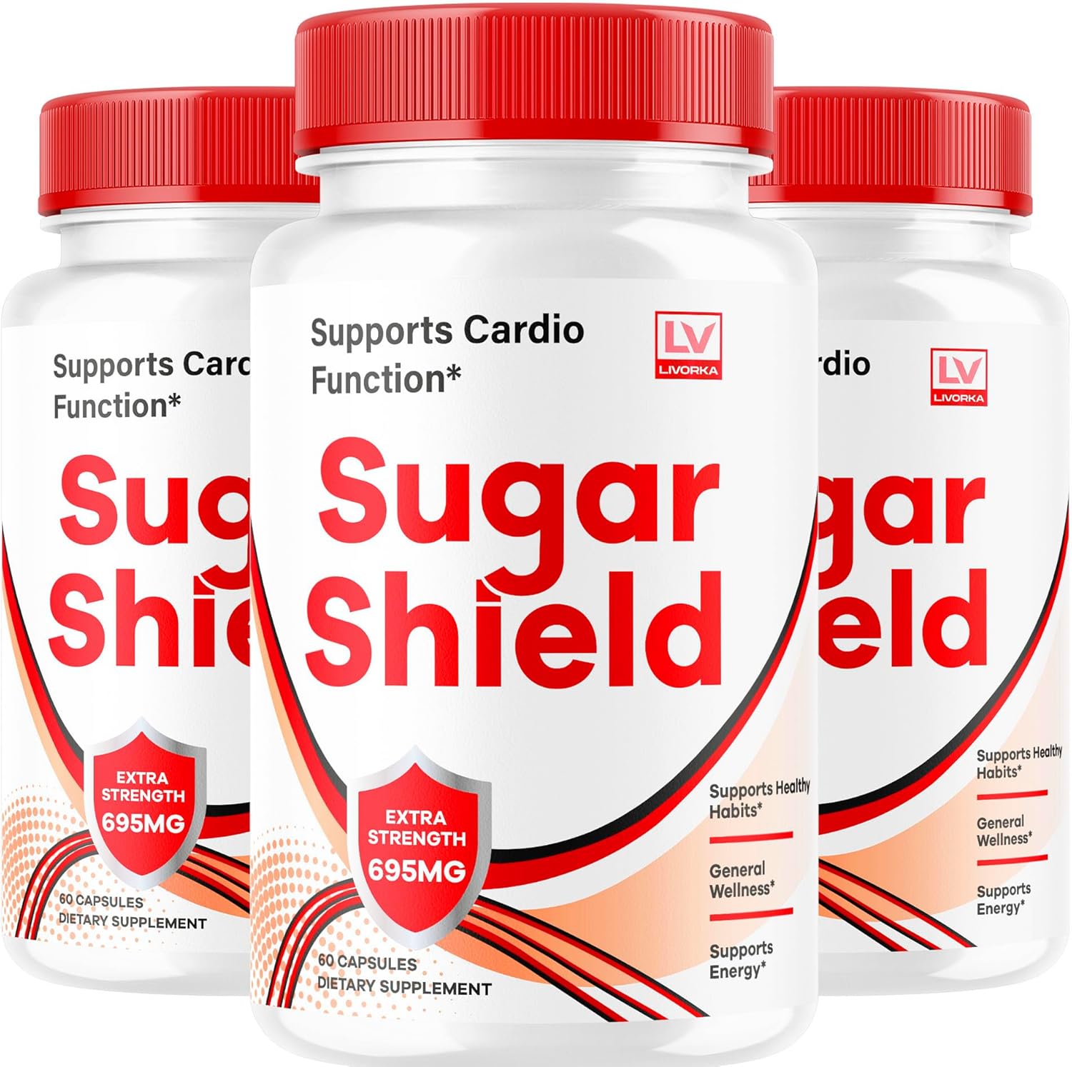 (3 Pack) Sugar Shield, Sugar Shield Blood Support, Sugar Shield Pills, Sugar Shield Capsules, Sugar Shield All Natural, SugarShield, Sugar Shield Advanced Formula, Sugar Shield Reviews, 90 Capsules