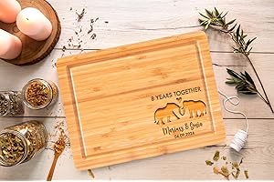 Personalized Elephant Cutting Board: Unique Anniversary and Wedding Gifts