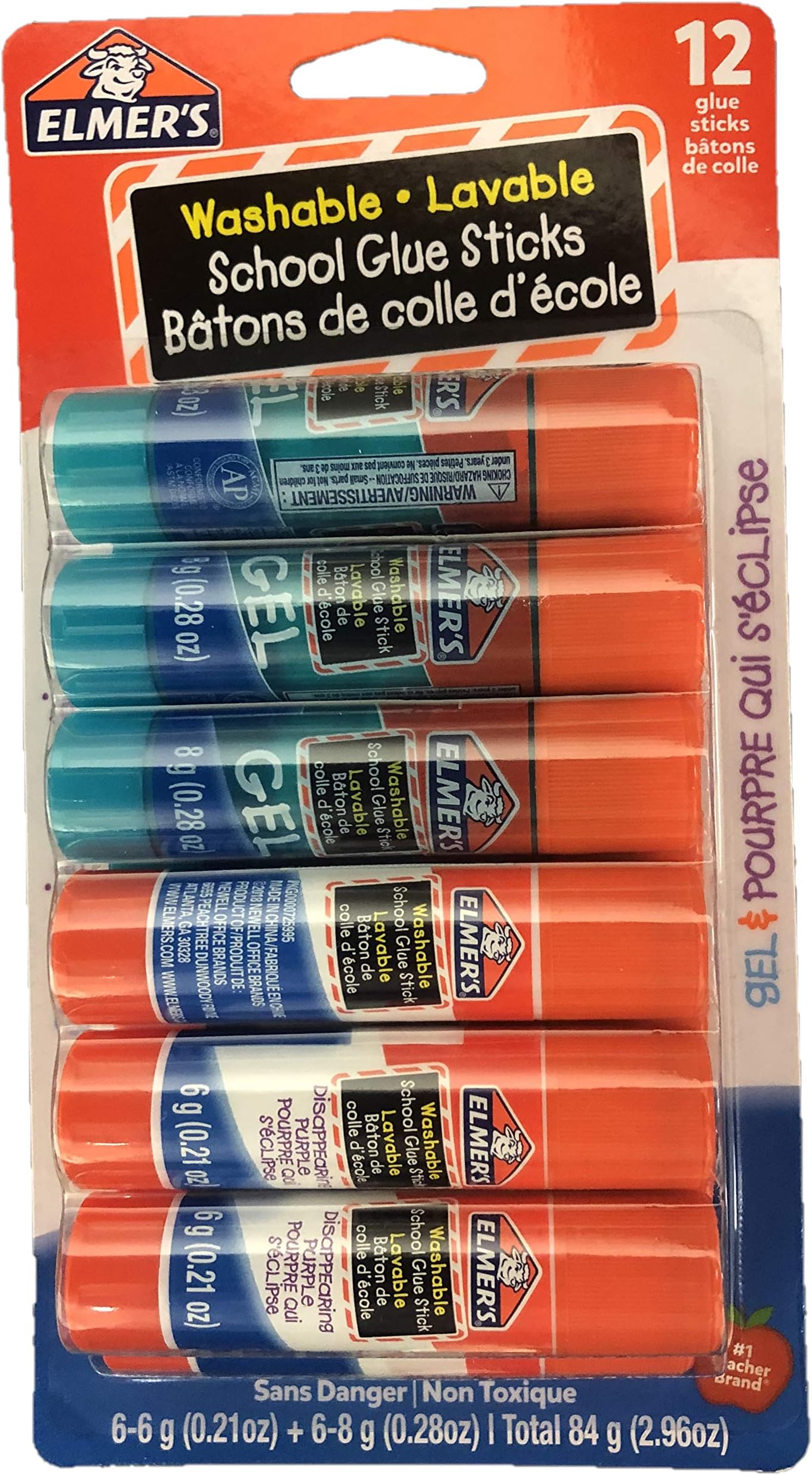 Elmer's NonToxic Glue Stick, 12Count (12) Arts, Crafts & Sewing