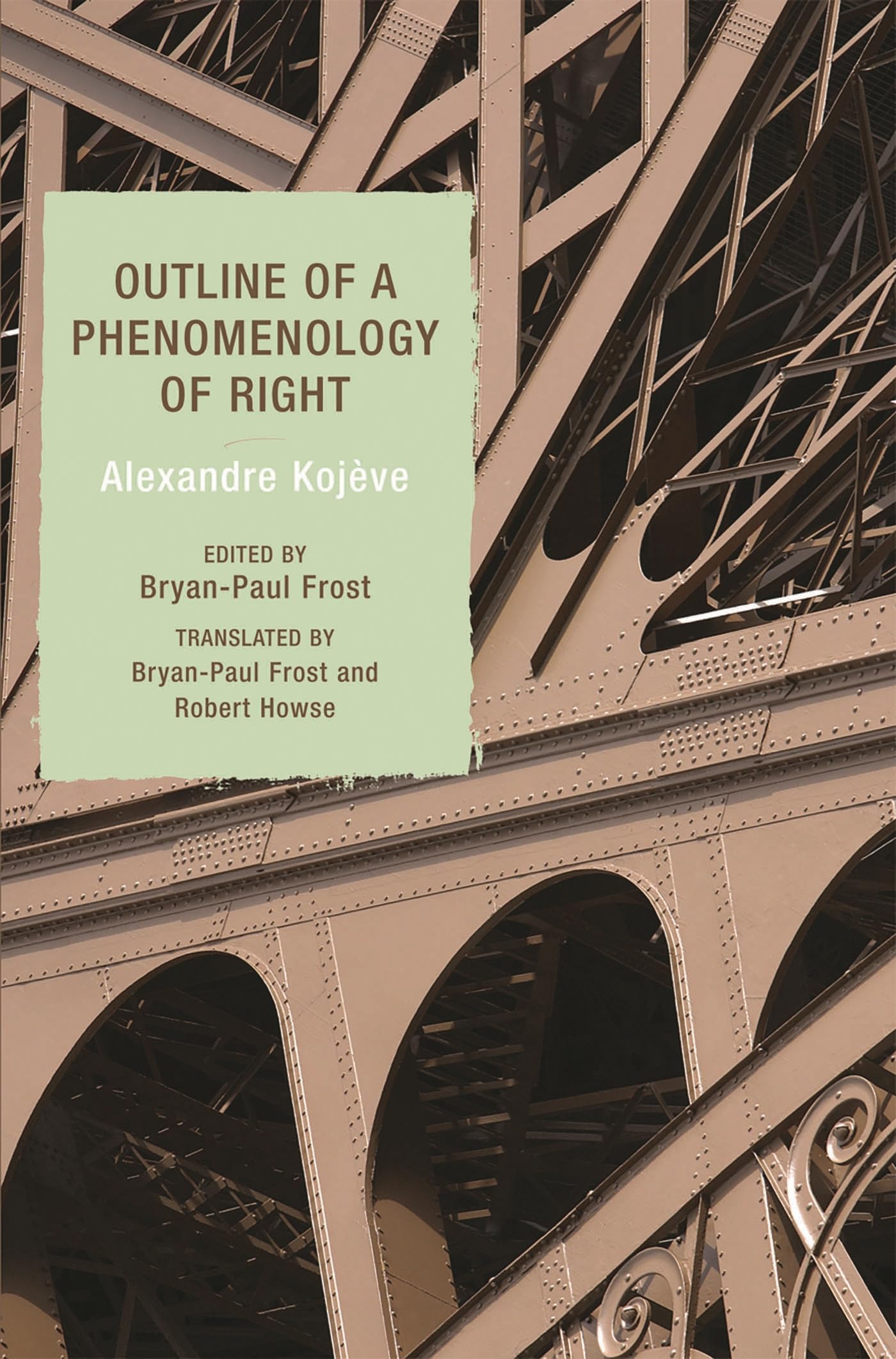 Outline of a Phenomenology of Right, Kojeve, Alexandre 9780742559059 New<-