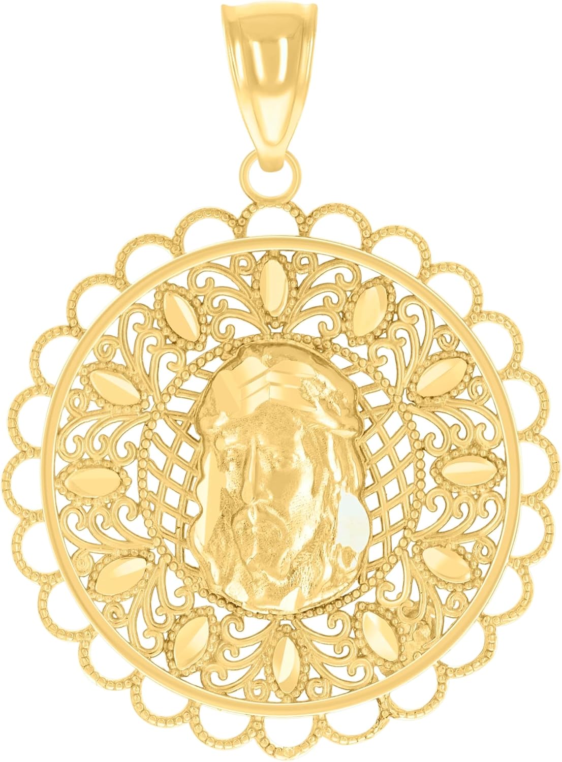 14Kt Yellow Gold Womens Jesus Religious Charm Pendant