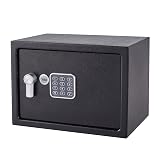 Yale YSV/250/DB2 Sejf Podstawowy Meblowy Średni, Sejf Domowy, Elektroniczna Klawiatura, 15mm Stalowe Rygle, 35x25x25 cm (dł. x szer. x wys.), Czarny
