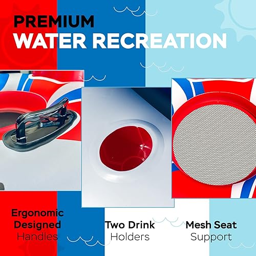 Miniatura 6 de Sunlite Sports Tubo inflable de balsa de río y flotador inflable de agua