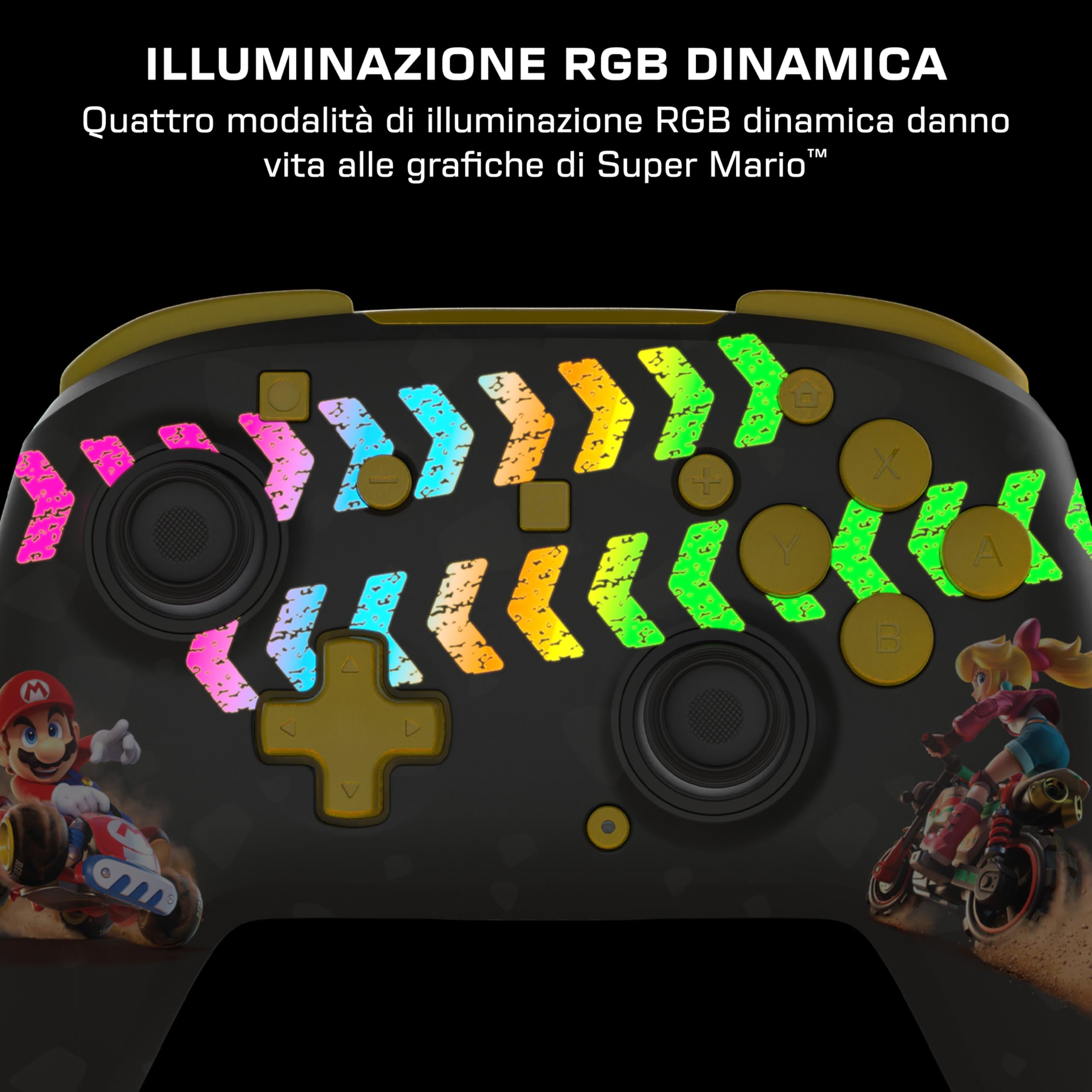 Turtle Beach Rematch Mario Kart World Controller da gaming wireless per Nintendo Switch. Funziona anche con Nintendo Switch 2