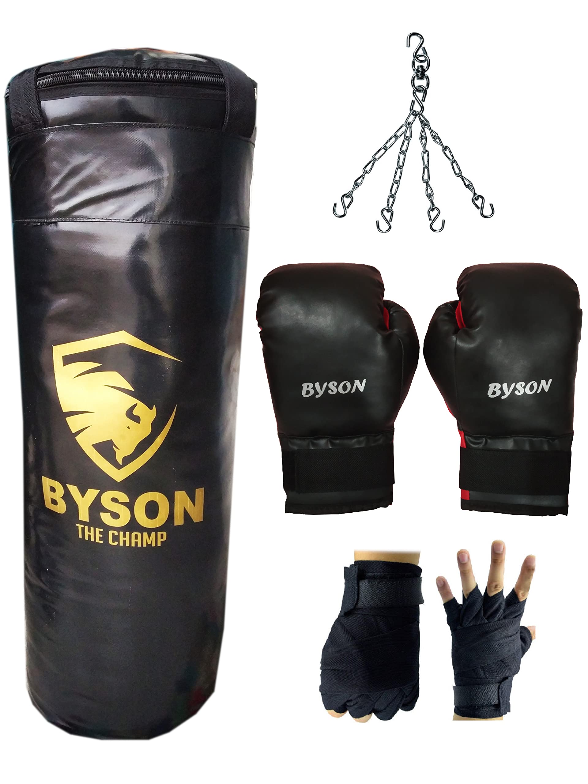 Byson The Champ Boxing Kit Set for Men and Adult (36inch Punching Bag,12OZ Boxing Gloves,Chain and Hand Wrap) Heavy Bag (B0BHHWT373) Amazon Price History, Amazon Price Tracker
