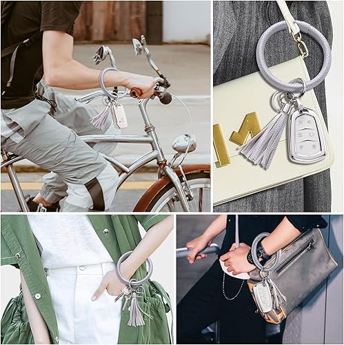 Miniatura 6 de Compatible con llavero de automóvil, PlateadoBlanco (SILVER+WHITE)