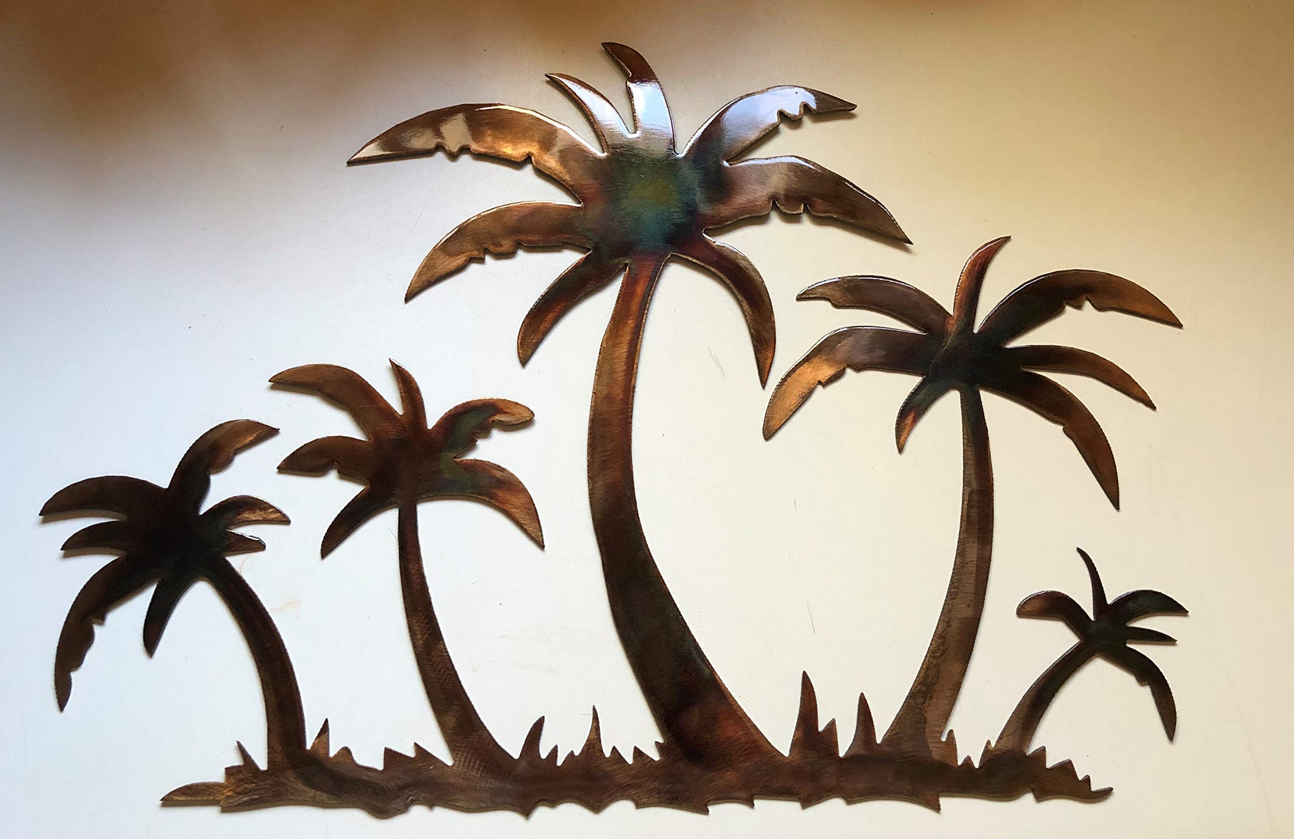 Palm Tree Scene Metal Wall Art Scene