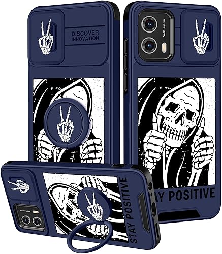 Miniatura 7 de Funda 2 en 1 para Moto G Power 5G 2023 para mujer, diseño de calavera de esqueleto, linda funda de teléfono para niñas, gótica, espeluznante,