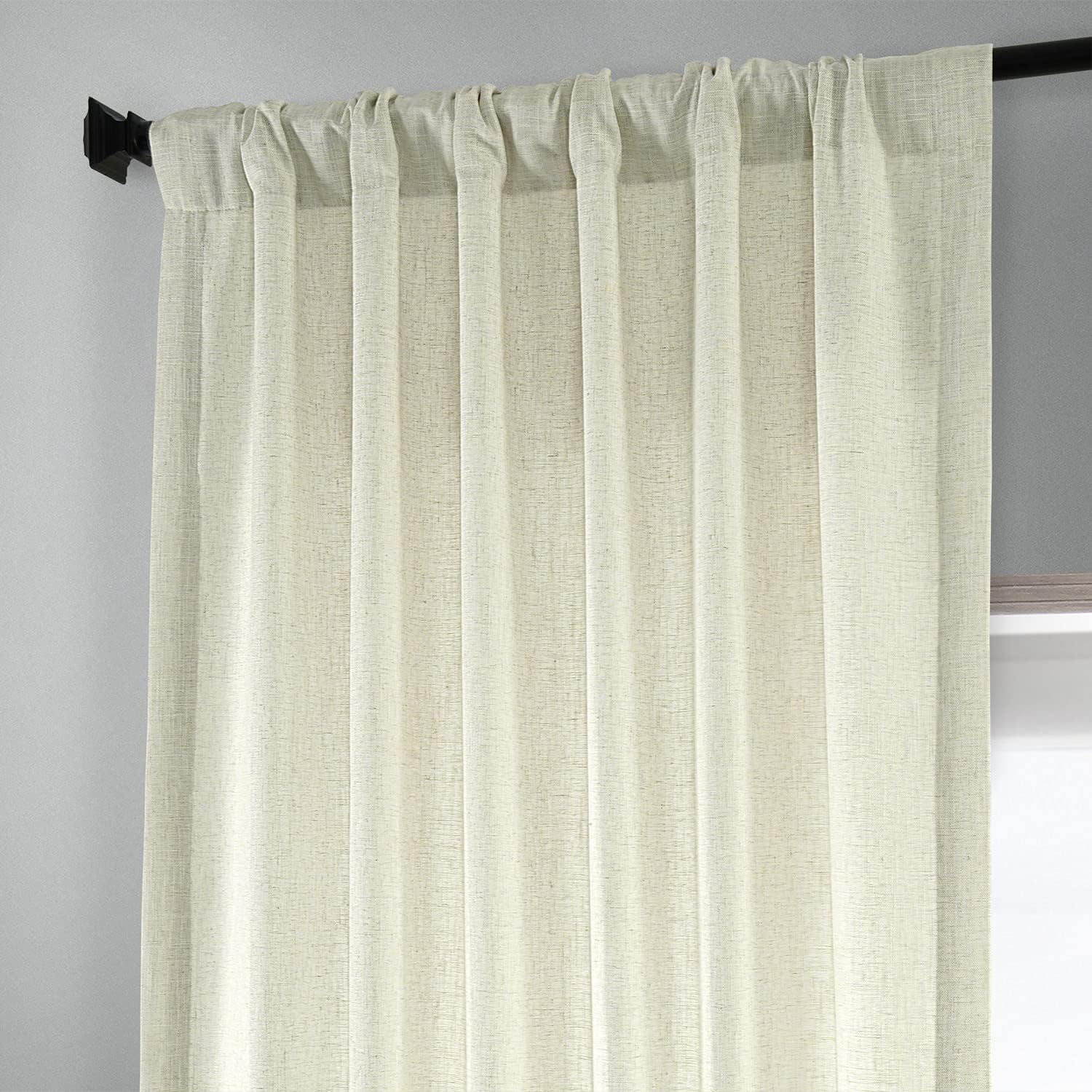 Weekly Top Sale HPD Half Price Drapes Heavy Faux Linen Curtains for Bedroom 50 X 96 (1 Panel), FHLCH-VET13192-96, Barley