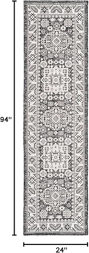 Miniatura 592 de Rugs.com Outdoor Aztec Collection Alfombra – 4 x 6 pies alfombra de tejido plano gris carbón perfecta para salas de estar, grandes comedores, planos