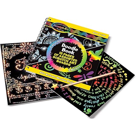 Melissa & Doug Scratch Art Magic Doodle Book | Scratch Art for Kids | Arts & Crafts | Magic Drawing Pad |Christmas Crafts for Kids | 4+ years | Gift for Boy or Girl