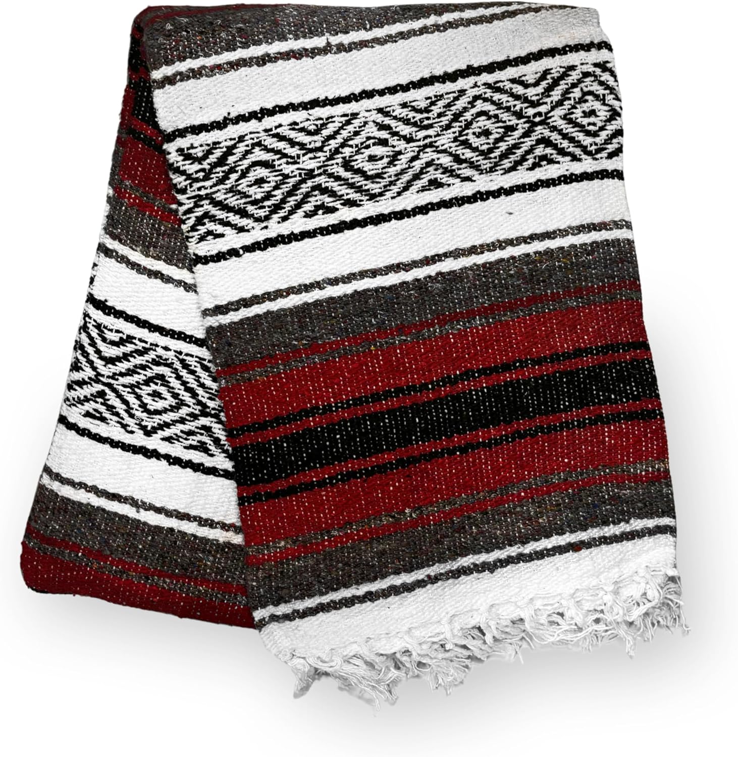 AM Red Falsa Blanket, Camping, Authentic, Mexican, Comfort
