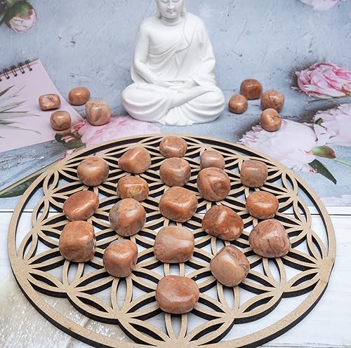 Miniatura 8 de BEZAVO Juego de piedras curativas de piedra lunar de durazno, piedras y cristales a granel para curación, reiki, meditación, cristales de brujería