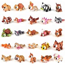 25pcs Mini 3D Printed Animals Figurines Set with Big Eyes,Flexible Articulated Fidget Small 3D Printed Animals Bulk for Adults Home,Office,Party Supplies,Classroom Rewards & Desk Decor