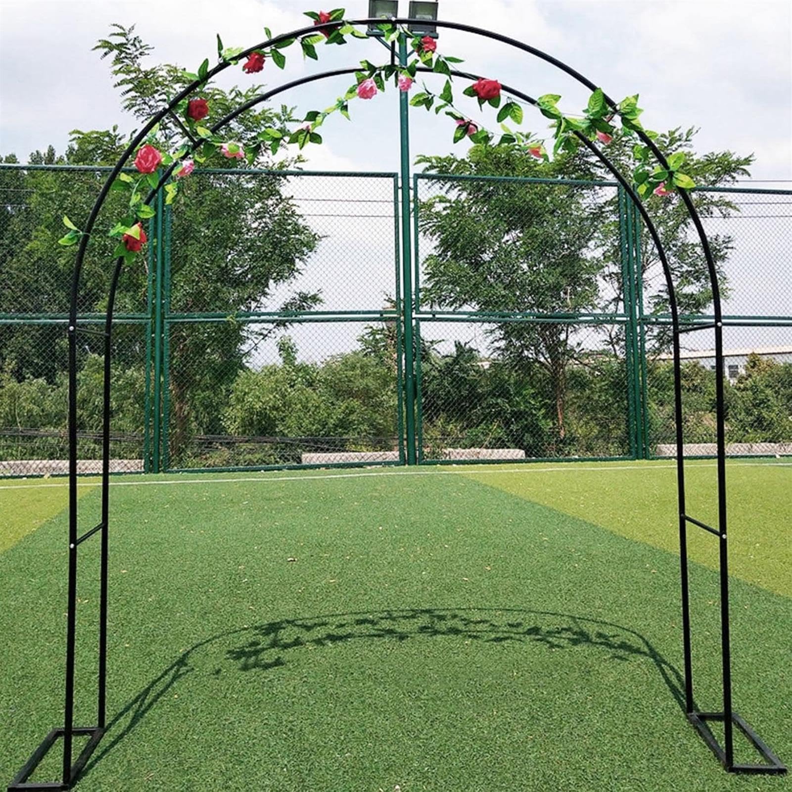 Arche de jardin en métal blanc pour plantes grimpantes - Support extérieur 240cm