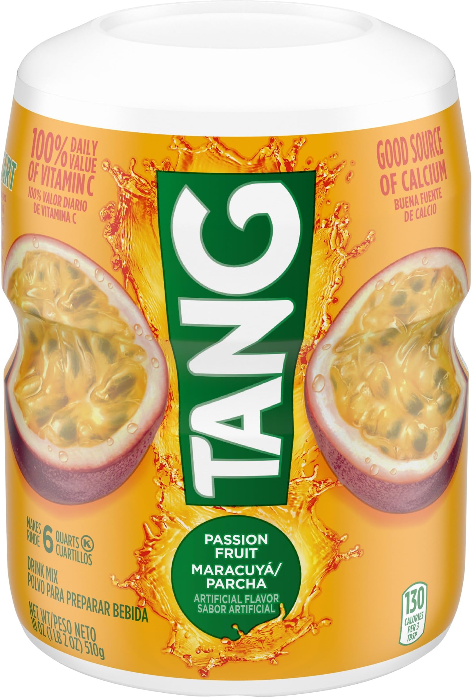 Tang Passionfruit 510g (6 Quarts) 18 OZ | Instant Powder Refreshing American Drink