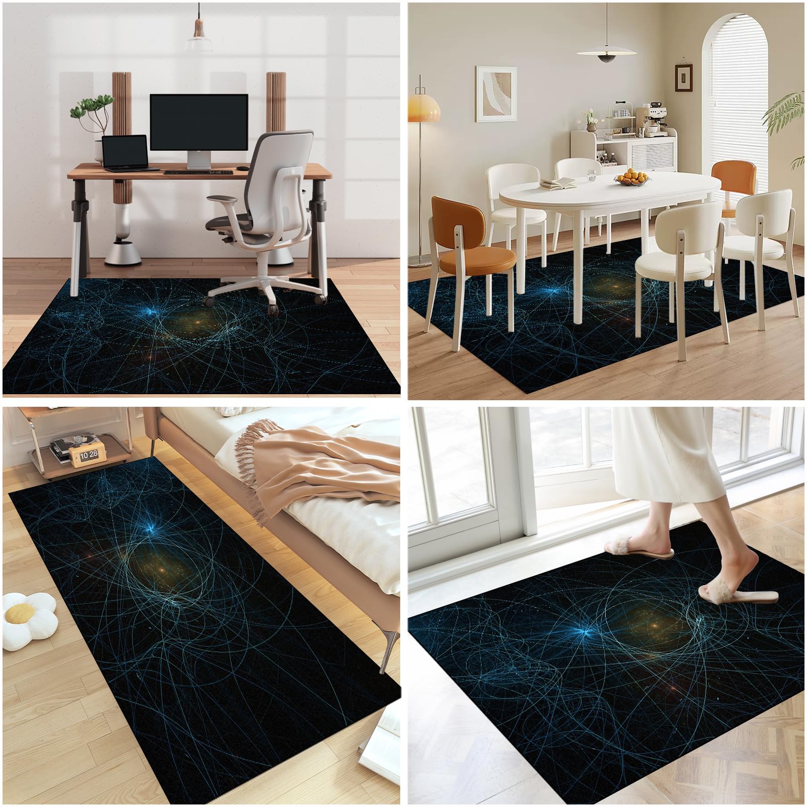 Tapis de Chaise Gaming Tapis de Sol Bureau Tapis de Chaise Roulante Tapis de Protection pour les Sols Tapis Chaise de Bureau, 150 x 180 cm Tapis de Sol pour Fauteuil Convient au Bureau à Domicile