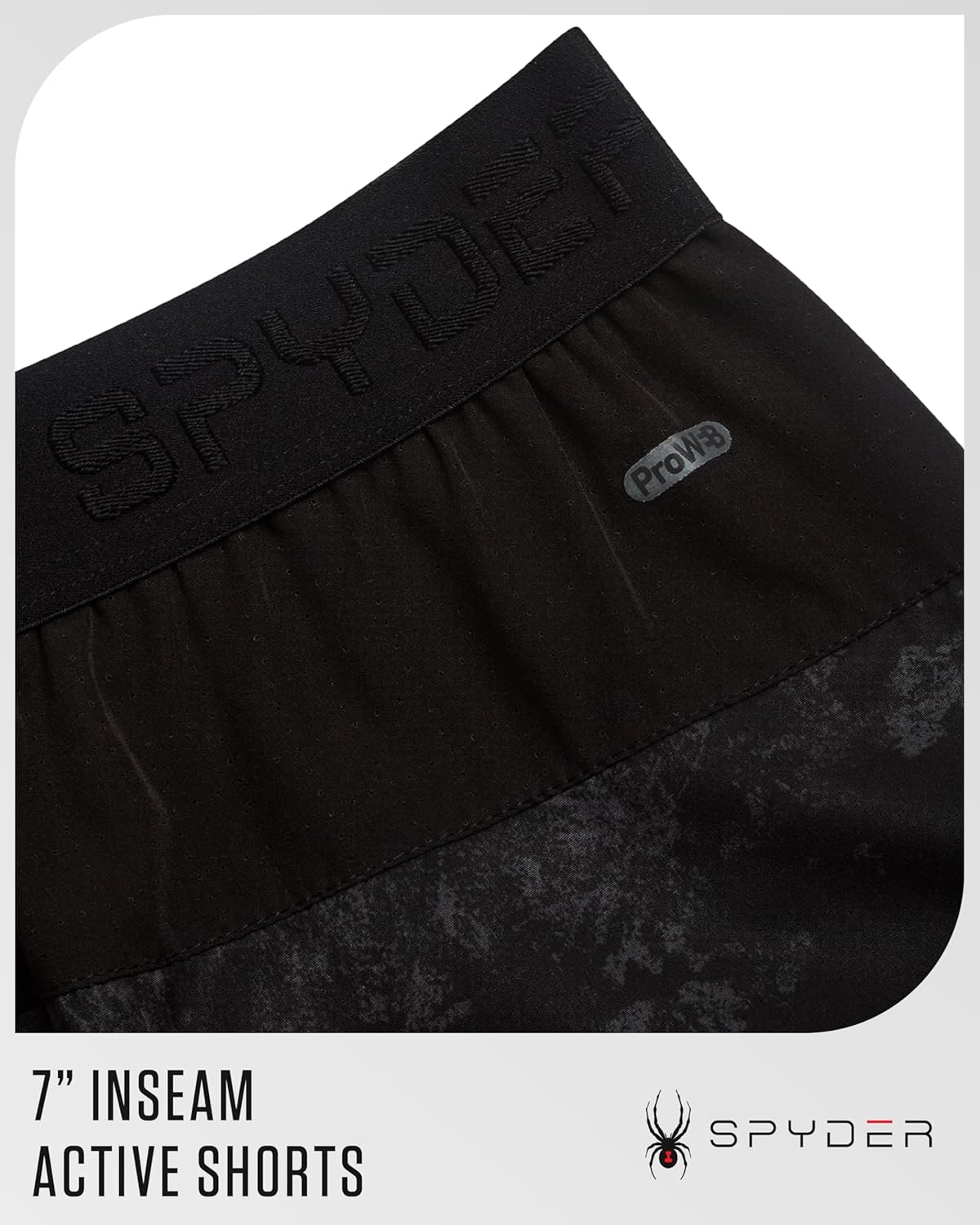 Spyder Mens Gym Shorts - 7” Lightweight Stretch Performance Mens Athletic Shorts with Zipper Pockets for Workout Running Gym