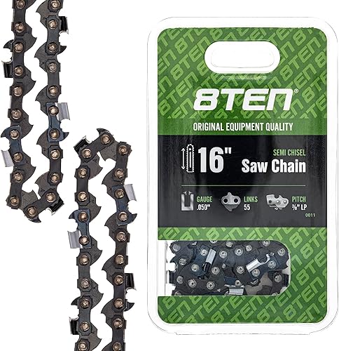 Vista 164 de 8TEN Cadena de motosierra para Husqvarna 254 455 340 351 353 350 55 455 Rancher Poulan Jonsered Echo 16 pulgadas .050 .325 66DL