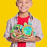 Dan&Darci Stepping Stones Kit de peinture pour les enfants, 5 Peignez vos propres pierres de jardin avec des peintures et des pinceaux, artisanat pour les enfants 6-8 ans