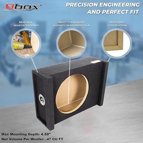 Miniatura 4 de Atrend Bbox 12AME 12 pulgadas de montaje poco profundo sellado individual Downfire Enclosure negro (12AME*)