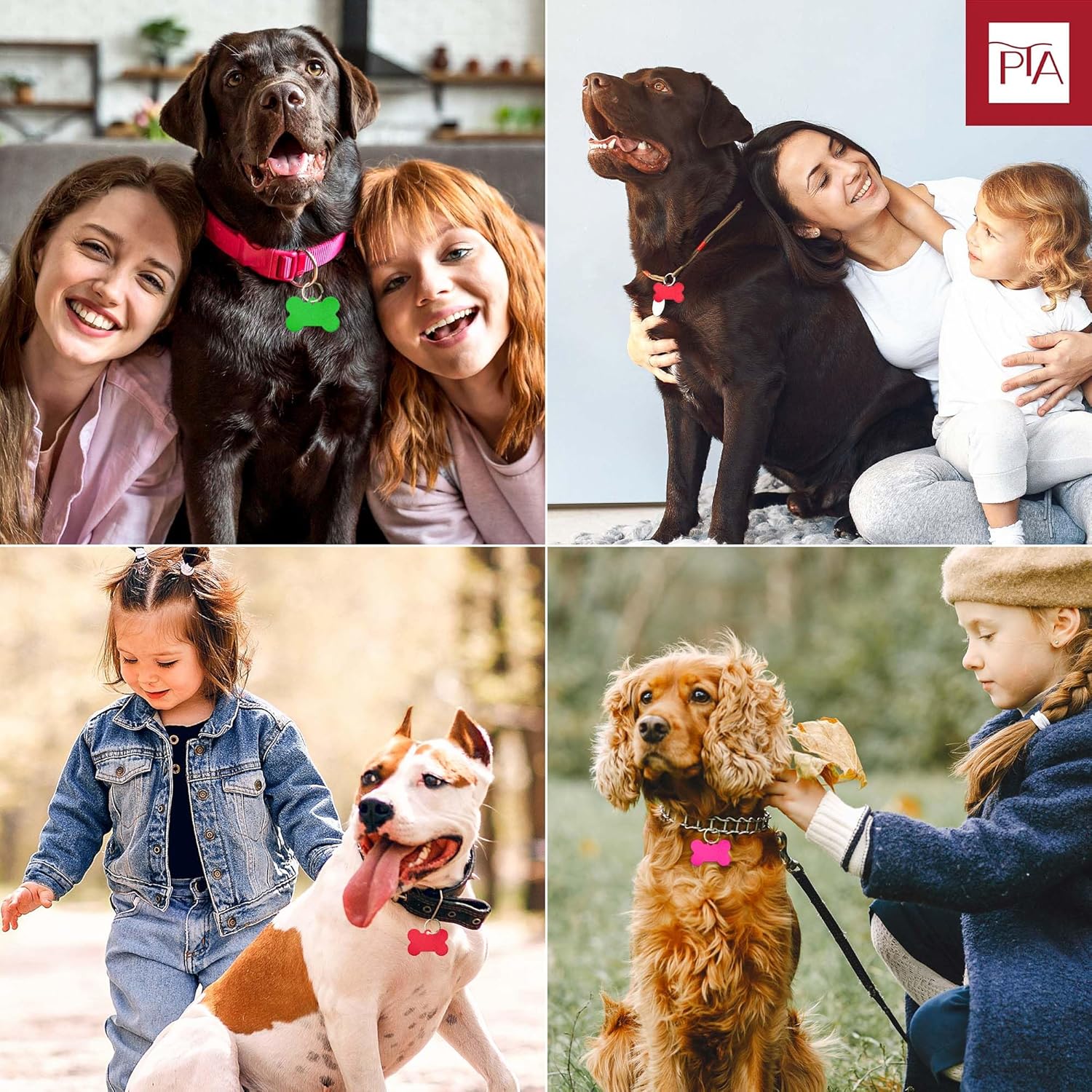 [Press TX Art] 40 Pcs Round(Circle), Bone, Rectangle, Heart Anodized Aluminum Stamping Blanks Tags 10 Mixed Colors Metal Engraving ID Name Tags with Rings (Bone in 10 Colors) - Image 5