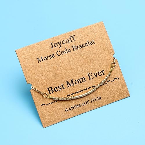 Miniatura 3 de JoycuFF - Pulseras con código morse para mujer, regalos motivacionales de joyería para amiga, mamá, hermana, hija, tía, abuela, compañera