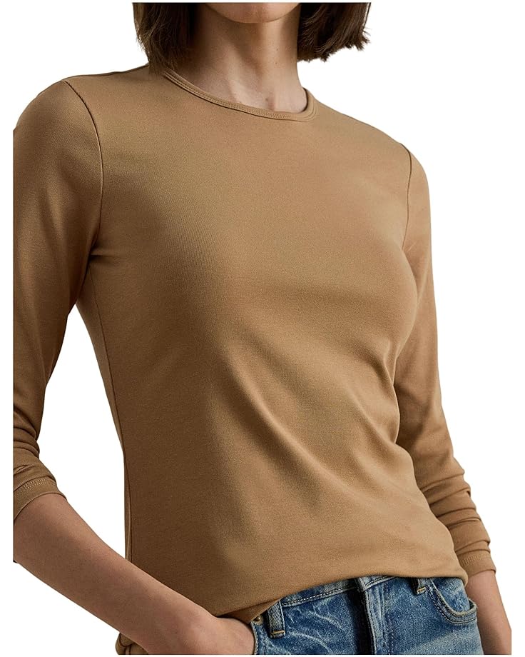 Lauren Ralph Lauren Cotton-Blend Long-Sleeve Top - #3 of 4