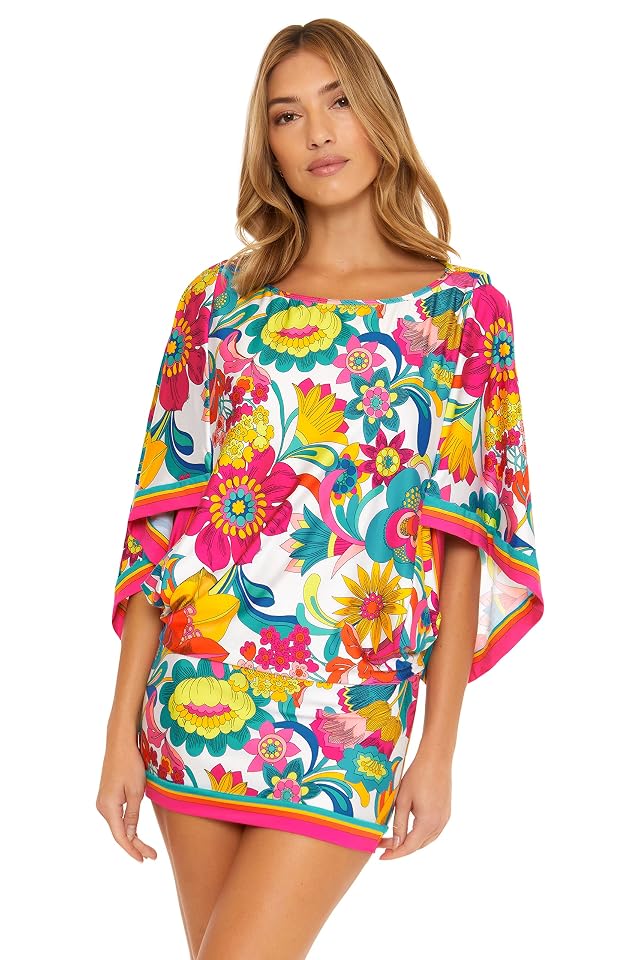 Trina Turk Womens Fontaine Beach Tunic - Bathing Suit Cover Ups for Women
