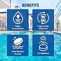Vista 3 de Leslie's Pestañas de piscina de cloro jumbo de 3 pulgadas, cubo de 5 libras LPM 12421