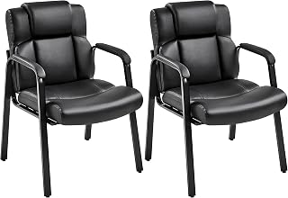 Yaheetech 2 Sillas de Oficina sin Ruedas para Reuniones Conferencias y Salas de Espera Silla Oficina