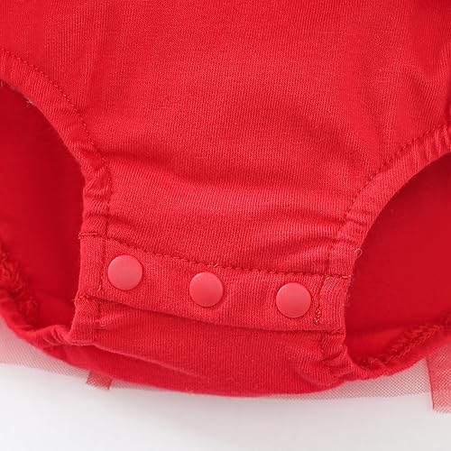 Miniatura 4 de Magic Park 0-18M - Body de tutú para bebé, vestido de mameluco para niña, vestido de tul de color sólido, falda de tul para bautizo