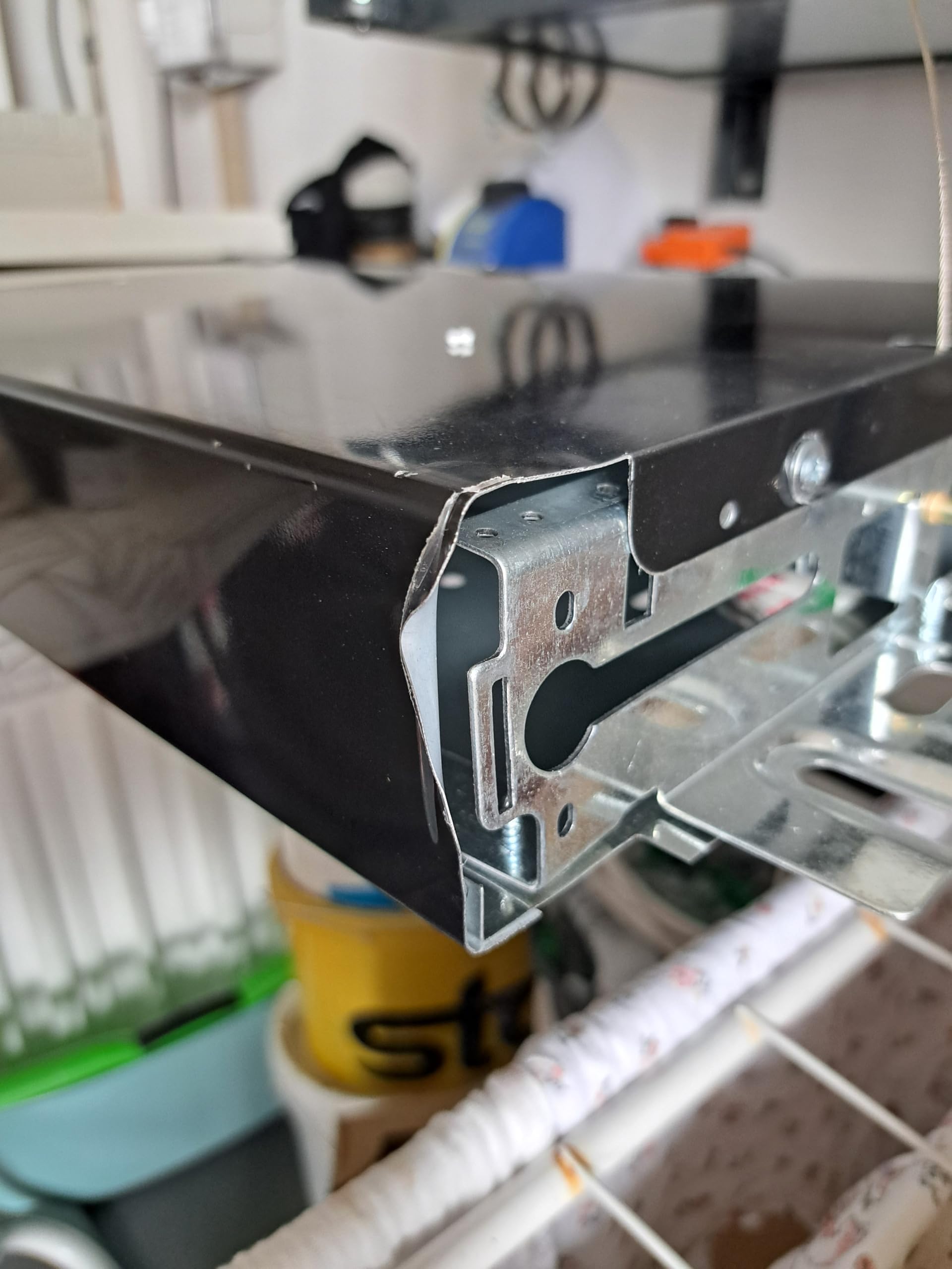 Elektrischer Wäscheständer,Elektrischer Deckenwäschetrockner, Hebender wäascheständer Decke, Kleiderstange 1,4-2,4 m, mit Fernbedienung + LED-Beleuchtung + 1,3 m elektrische Hubhöhe-Black