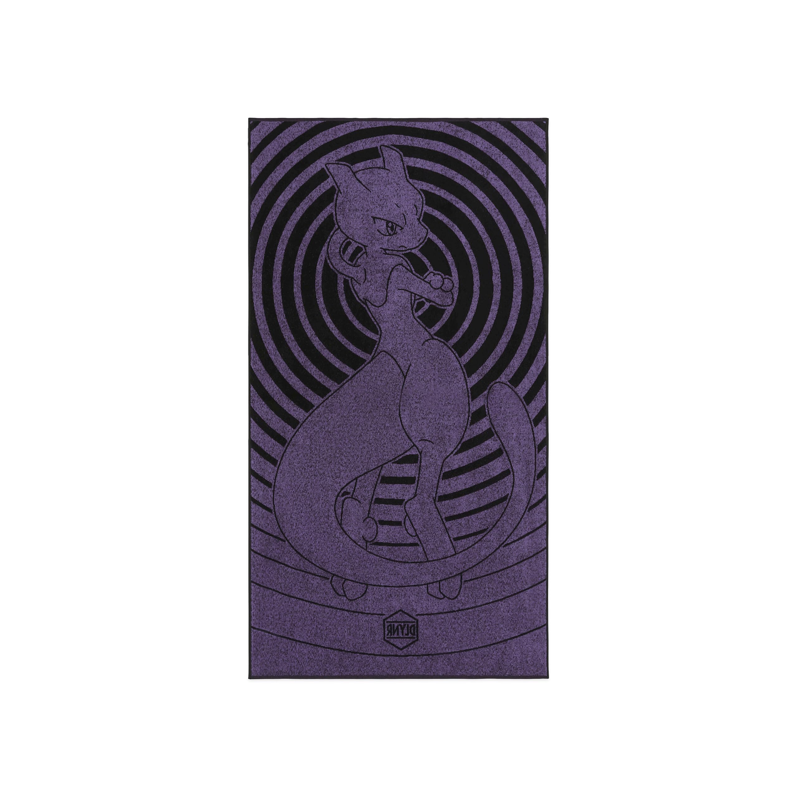 Dolly Noire Pokémon Toalla de Playa Mewtwo, Negro – Unisex, Algodón 100%, 95x170 cm, Colección Oficial