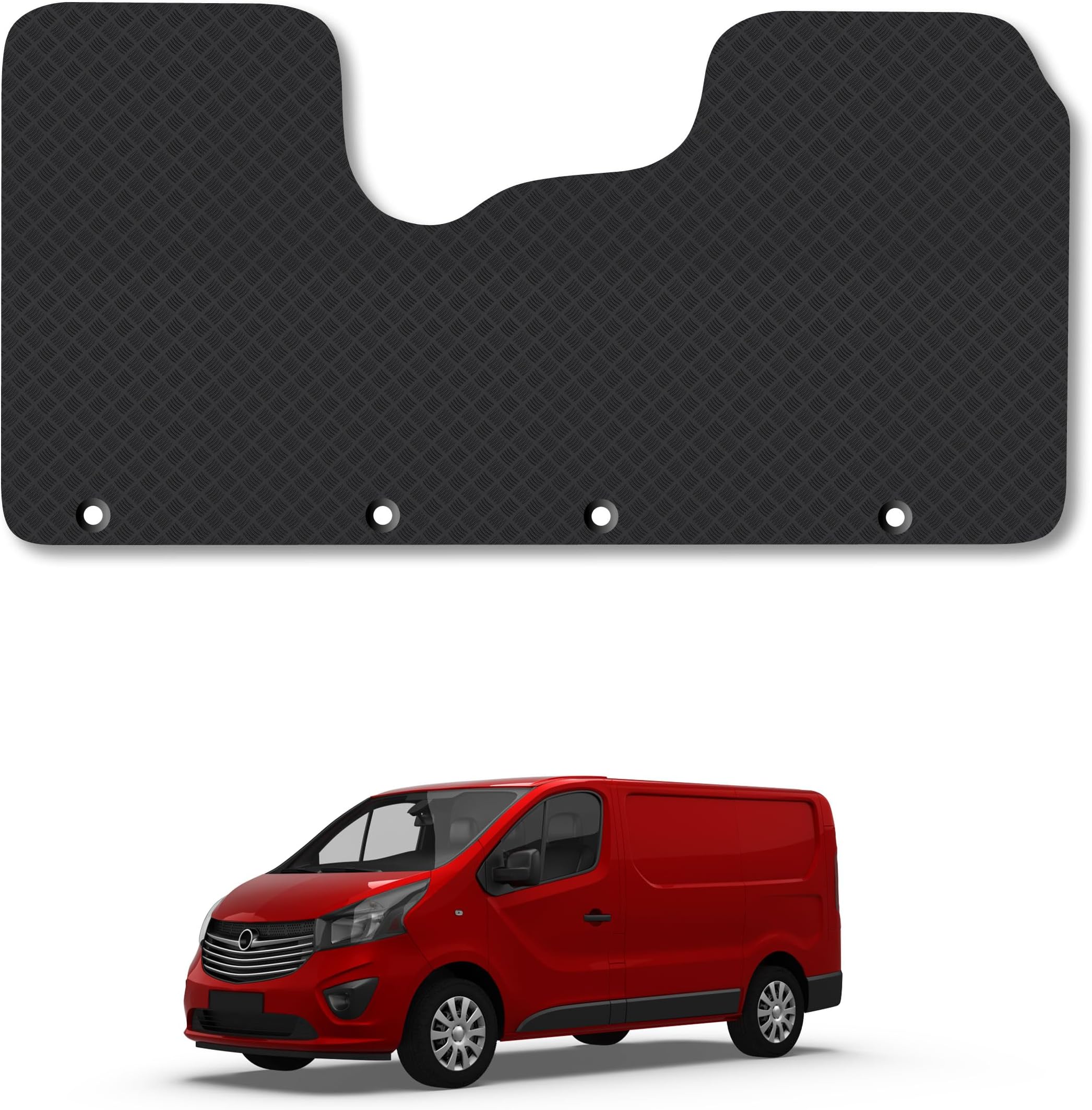 Fits Renault Trafic (2014-2023) Van mats Compatible Accessories Rubber 3mm | Tailored Fit Heavy-Duty Rubber Floor Mats Waterproof Durable Custom Fit Water Resistant Easy-Clean