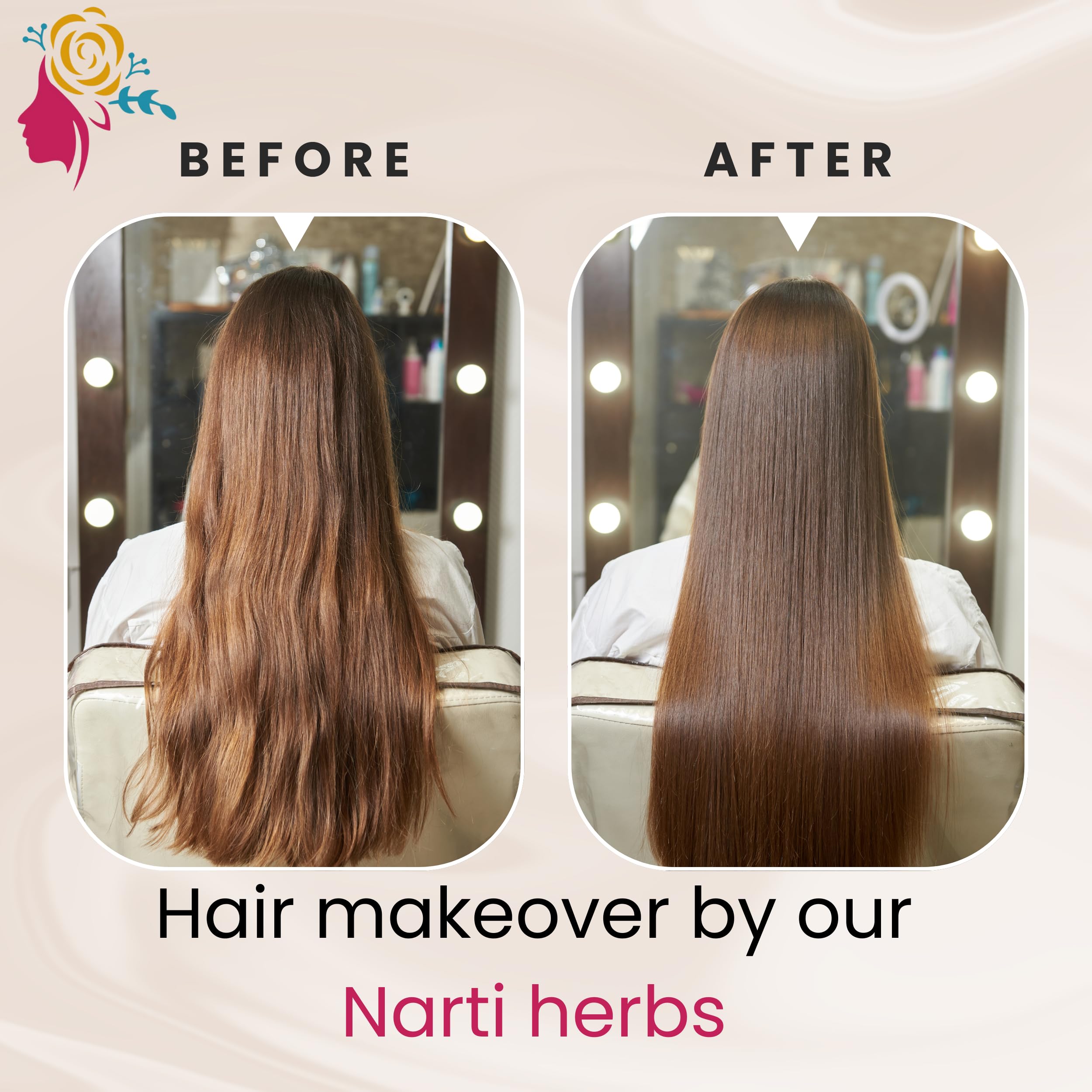 NARTI Reetha Powder 300gm – Natural Soap Nut for Hair Growth, Anti-Dandruff, Conditioner & Shine | Chemical-Free Alternative Shampoo for Healthy Scalp 3